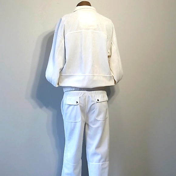 Stunning 2pc White Tracksuit with Embroidered Logo by KOMAN - Picture 12 of 16